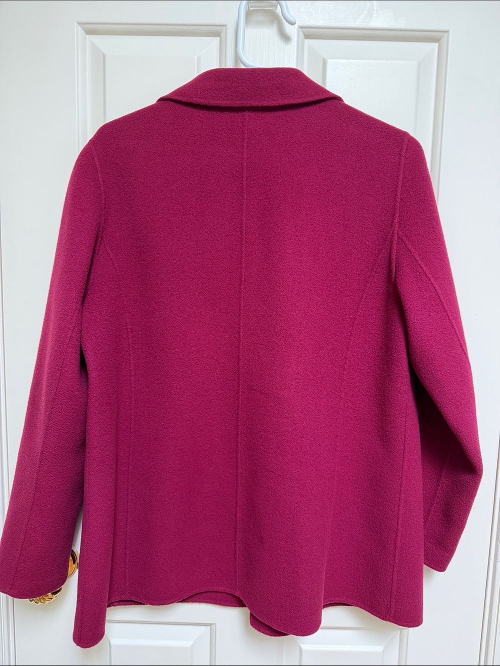 Talbots 12P Raspberry Berry 1 button wool blazer jacket - Picture 3 of 6